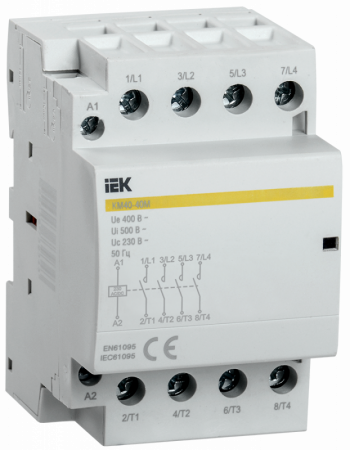 Контактор модульный КМ40-40 AC/DC ИЭК (MKK20-40-40)