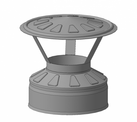 Оголовок ф150*220  AISI 439/оц 0,5мм/0,5мм, (К), тип-2 (GP2-018418)