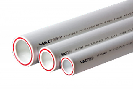 Труба PP-R Valtec армированная стекловолокном, PN 20, 20 ММ (белый) VTр.700.FB20.20