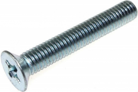Винт с потайной головкой, полная резьба цинк 6*50 DIN 965