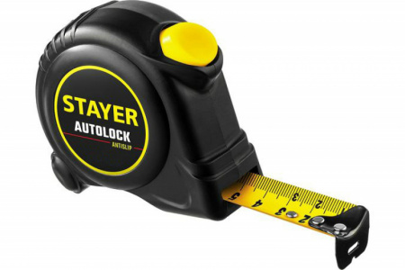 Рулетка STAYER AutoLock 5м*19мм с автостопом (2-34126-05-19_z01)